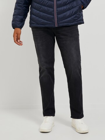 Slimfit Jeans 'JJIGLENN JJFOX' di Jack & Jones Plus in nero: frontale
