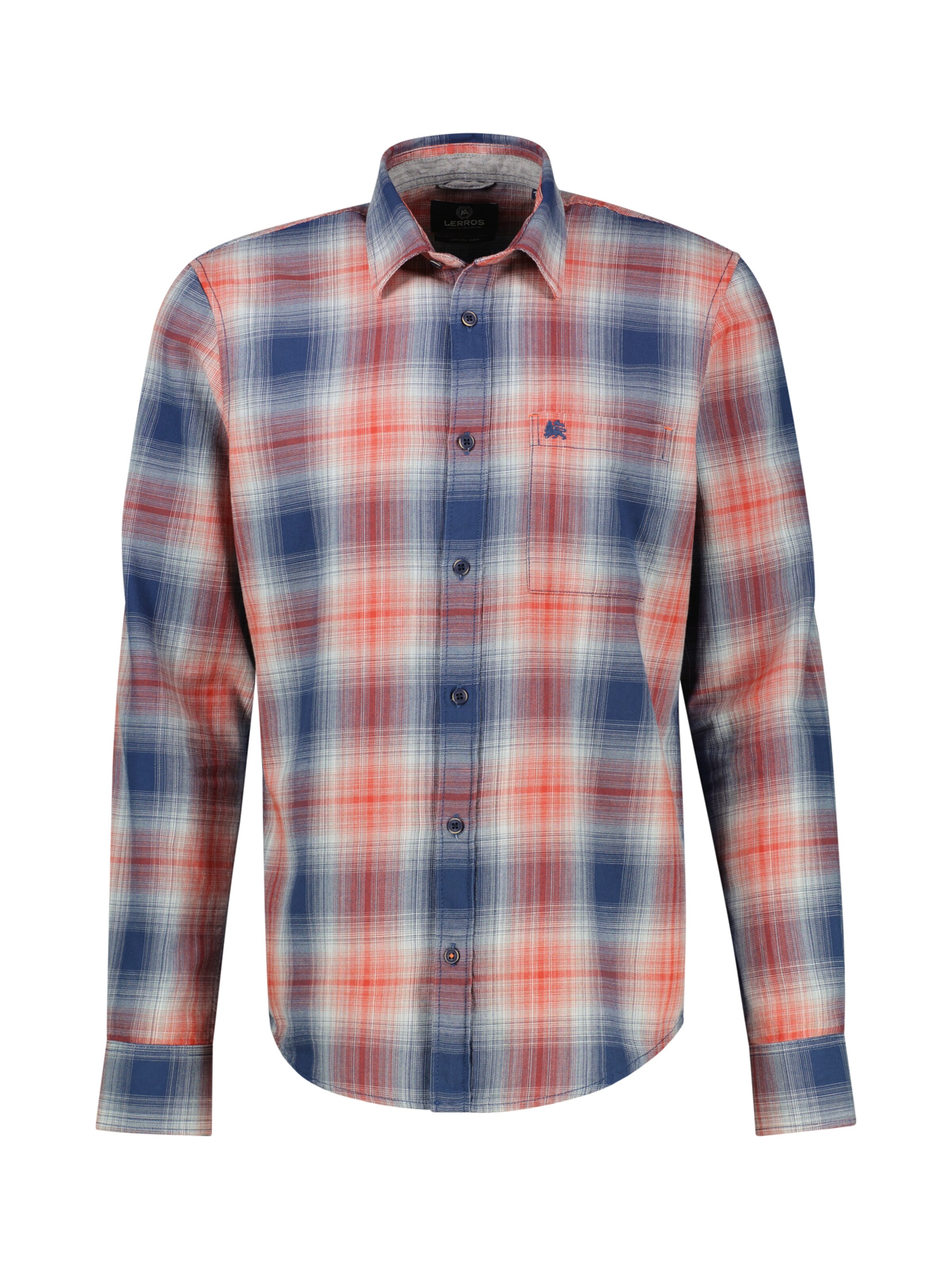 LERROS Regular fit Overhemd in Rood: voorkant