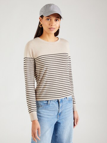 VILA Sweater 'ABELLA' in Beige: front