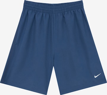 Pantaloni sport de la NIKE pe albastru: față