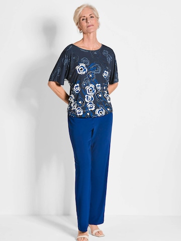 Goldner Bluse in Blau: Vorderseite
