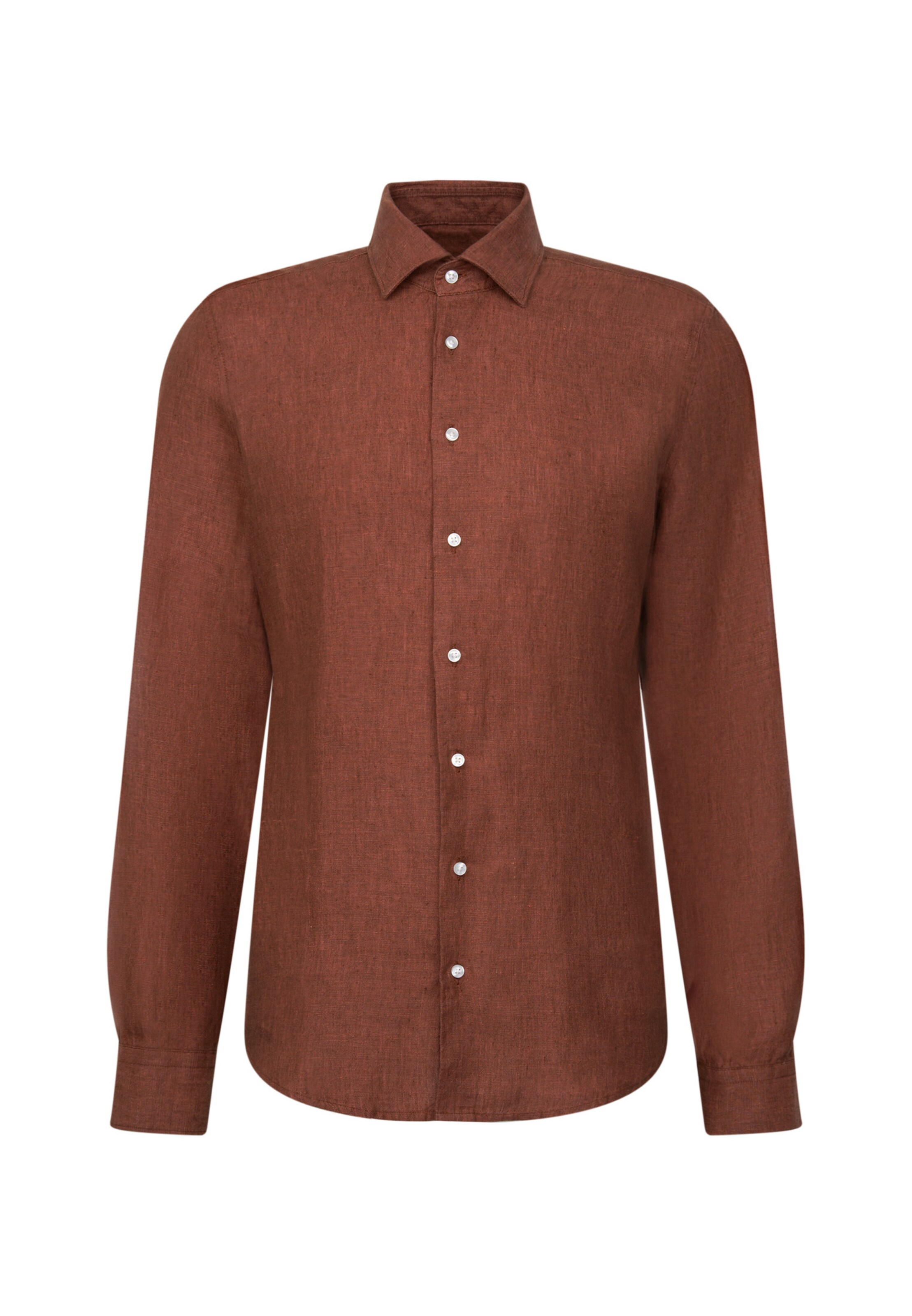 SEIDENSTICKER Slim fit Overhemd in Bruin: voorkant