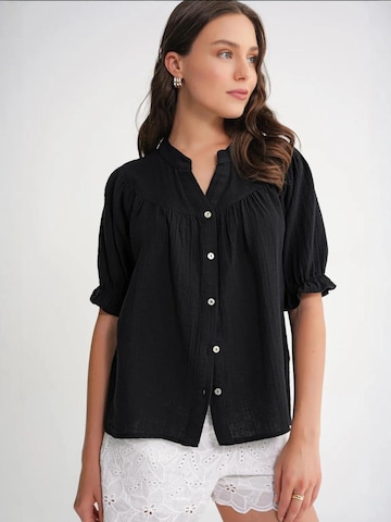 Camicia da donna di MixRay in nero: frontale