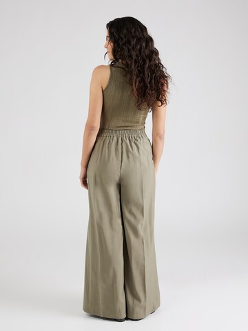 MOS MOSH Wide leg Pleat-front trousers 'MMThea Eden' in Green