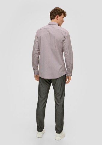 Coupe slim Chemise s.Oliver BLACK LABEL en marron