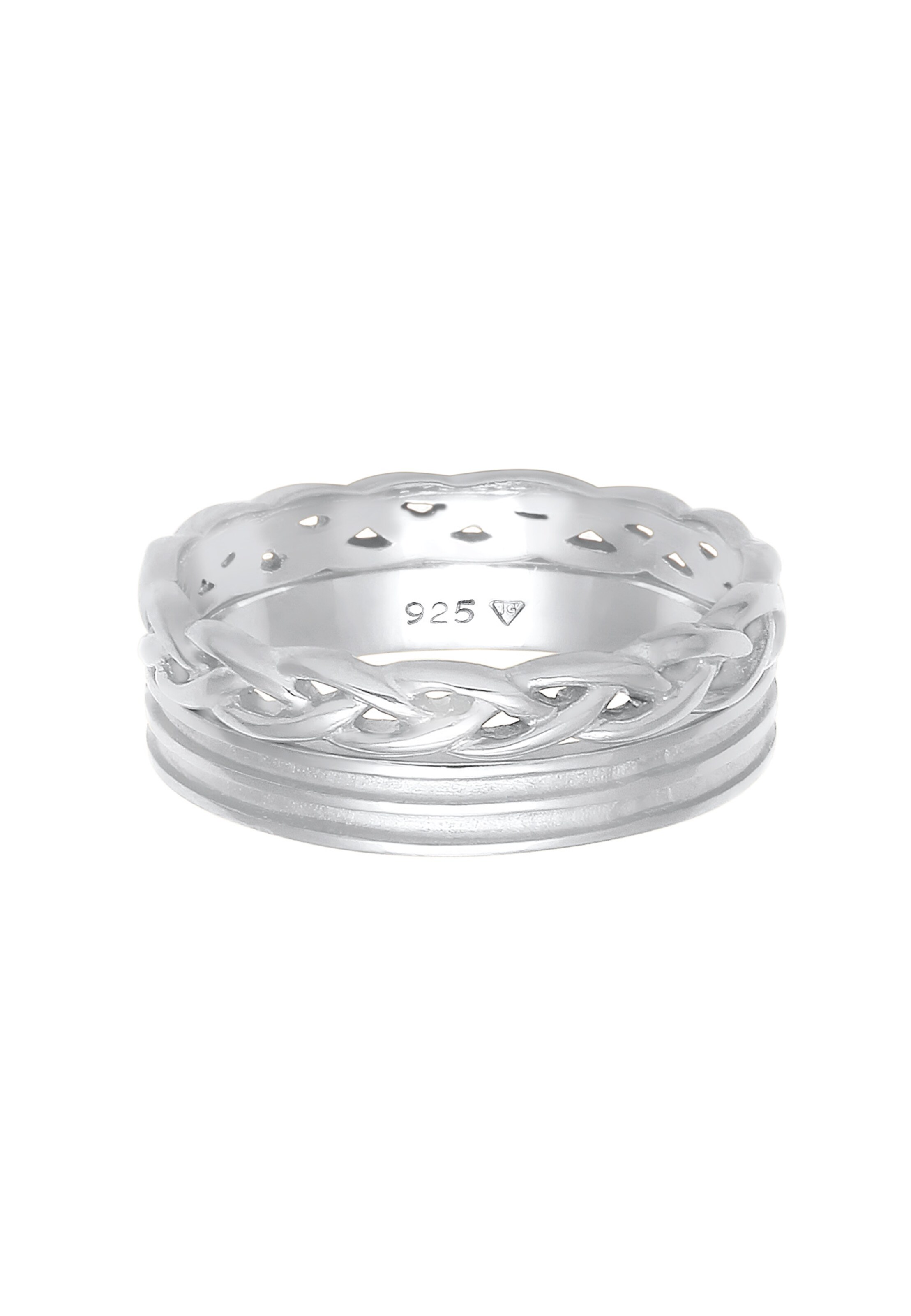 ELLI Ring Bandring, Twisted in Silber