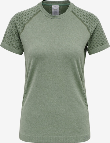 T-shirt fonctionnel Hummel en vert : devant