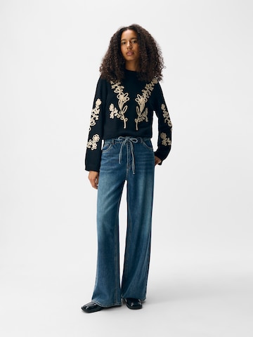 OBJECT Wide leg Jeans 'OBJROSIE' i blå