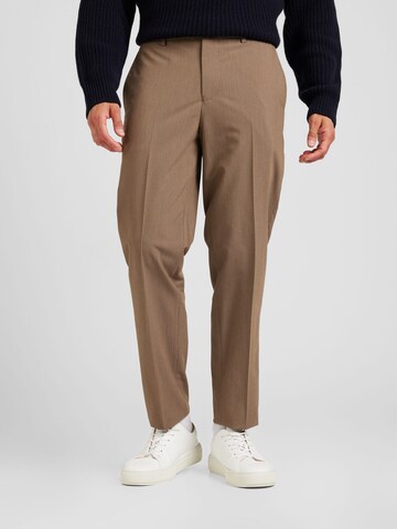 JACK & JONES Slim fit Trousers with creases 'JPRBUSHWICK HARRY' in Grey: front