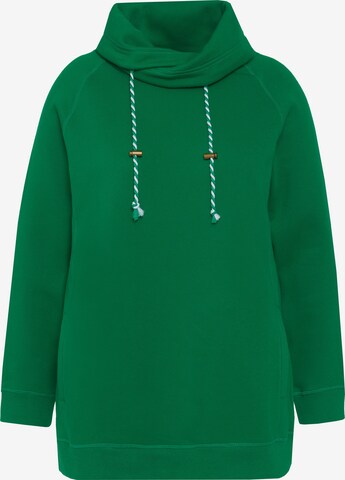 Ulla Popken Sweatshirt in Groen: voorkant