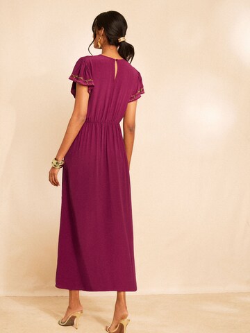 Robe love & roses en violet