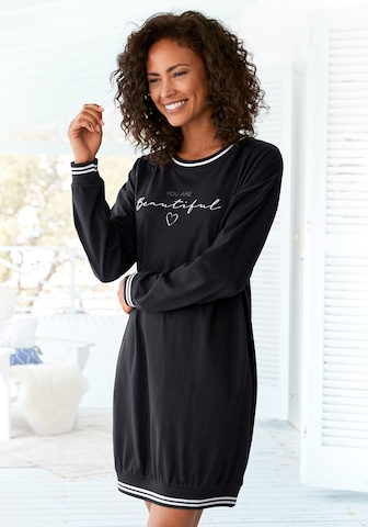 VIVANCE - Camisola de pijama 'Dreams' em preto: frente