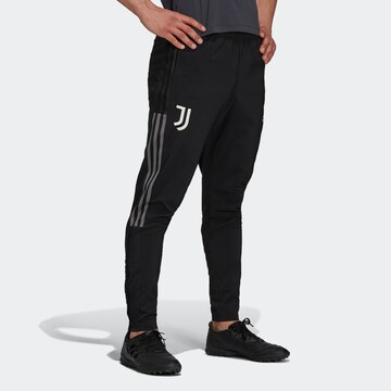 ADIDAS PERFORMANCE Regular Workout Pants 'Juventus Turin' in Black: front