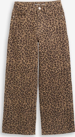 TOM TAILOR Široke hlačnice Kavbojke | rjava barva: sprednja stran