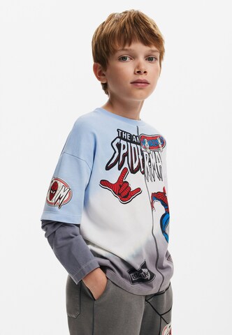 Desigual Majica 'Combined Spiderman' | modra barva: sprednja stran