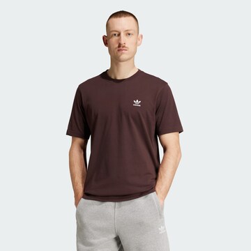 ADIDAS ORIGINALS Shirt 'Trefoil Essentials' in Bruin: voorkant