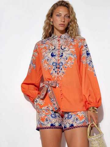 Pantalons de tailleur MSN Collection en orange