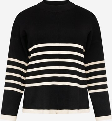 Pull-over 'ROMIA' Object Curve en noir : devant