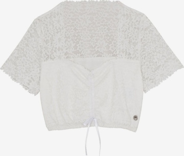 Blouse folklorique 'Bahamas' SPIETH & WENSKY en blanc : devant