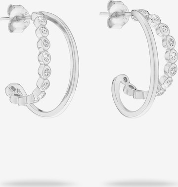 Boucles d'oreilles Tamaris en argent : devant
