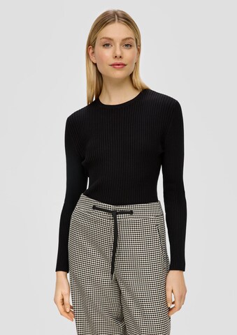 s.Oliver Pullover in Schwarz: Vorderseite