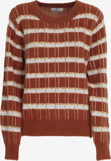 Megztinis iš Influencer, spalva – karamelės / mišrios spalvos / balta, Prekių apžvalga