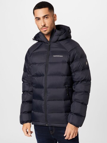 Veste outdoor PEAK PERFORMANCE en noir : devant