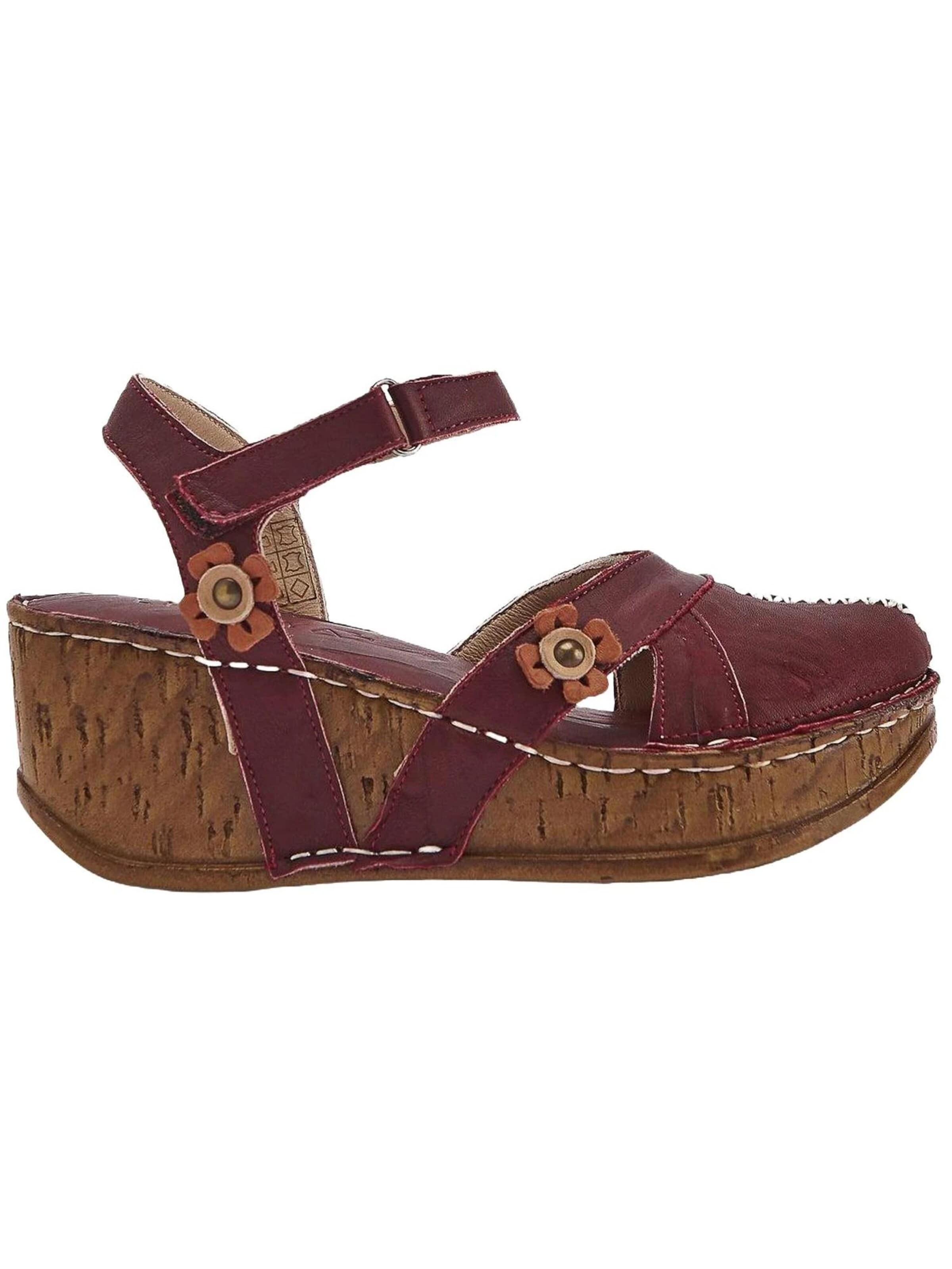 Limoya Sandals in Red: front