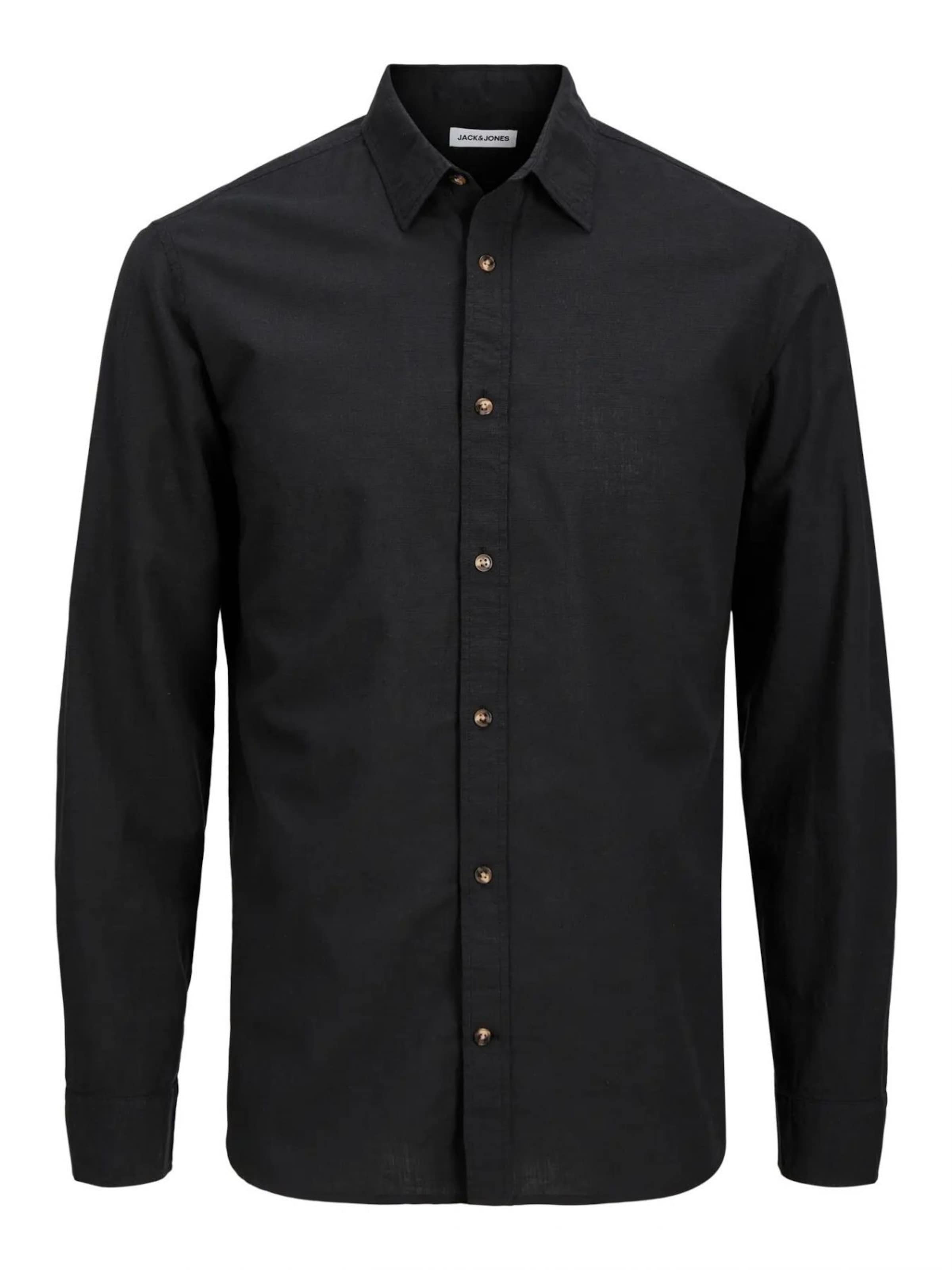 Jacks & Jones Shirt in Zwart: voorkant