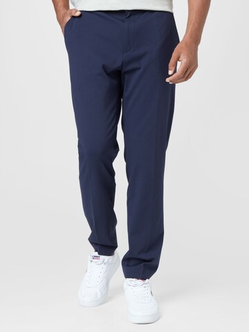 BOSS Black Regular Pleated Pants 'Genius' in Blue: front