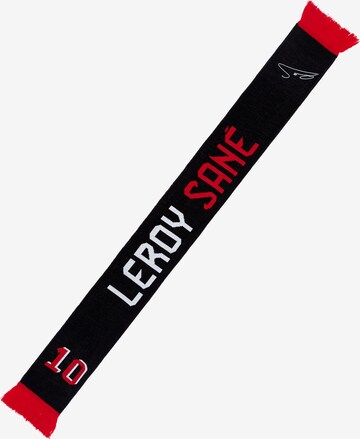 FC BAYERN MÜNCHEN Sports Scarf 'Leroy Sané' in Black: front