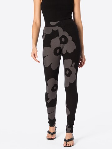 Marimekko Skinny Legginsy 'Vildis Juhlaunikko' w kolorze czarny: przód