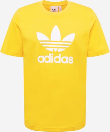 ADIDAS ORIGINALS Тениска 'Adicolor Classics Trefoil' в жълто: отпред