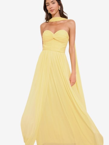 Robe de soirée Lipsy en jaune : devant