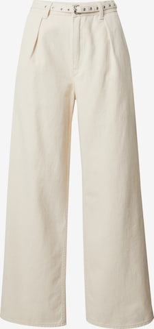 balta EDITED Plačios klešnės Džinsai 'Juno': priekis