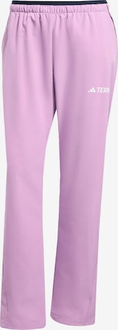 ADIDAS TERREX Outdoor Pants 'Liteflex' in Purple: front
