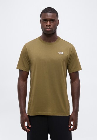 THE NORTH FACE Футболка 'Evolution Simple Dome' в Зеленый: спереди