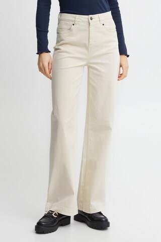 Fransa Wide Leg Jeans 'Hanna' in Beige: predná strana