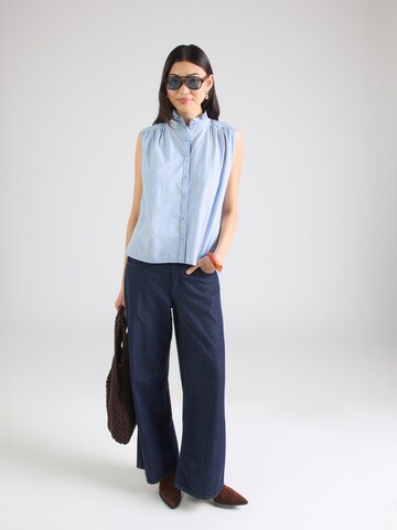 Chemisier Emily Van Den Bergh en bleu