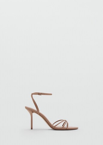 MANGO Strap Sandals 'Zazos' in Beige