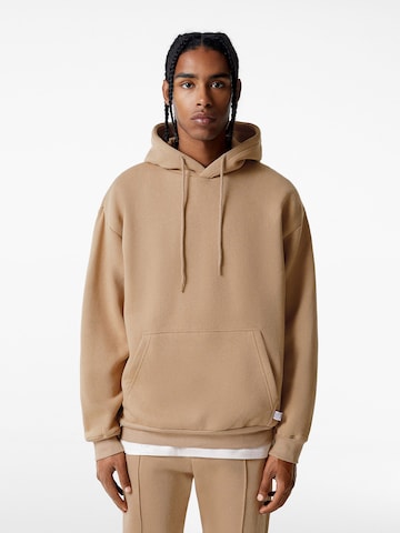 Bershka Sweatshirt in Beige: front