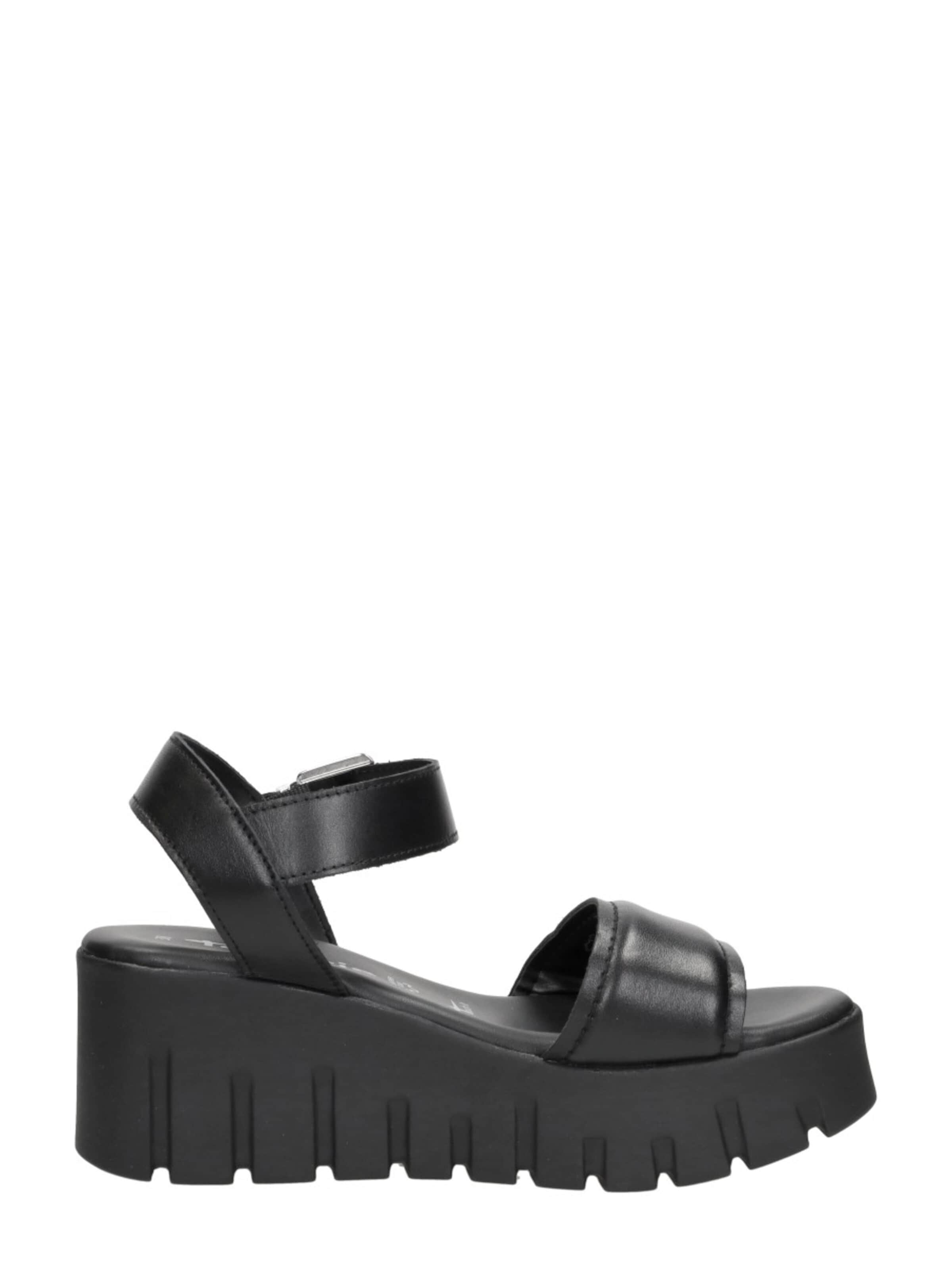 Sandales 'Sandalen Plat' Tamaris en noir