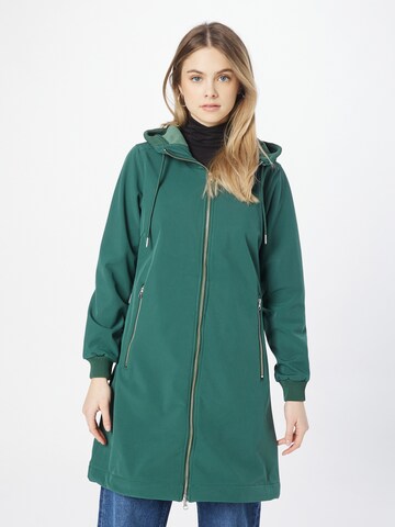 Danefae Between-Seasons Coat 'Jane' in Green: front