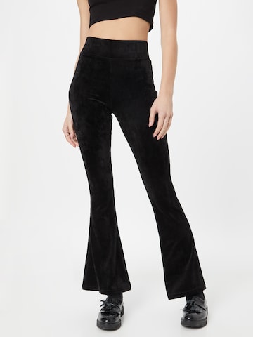 Urban Classics Flared Leggings in Zwart: voorkant