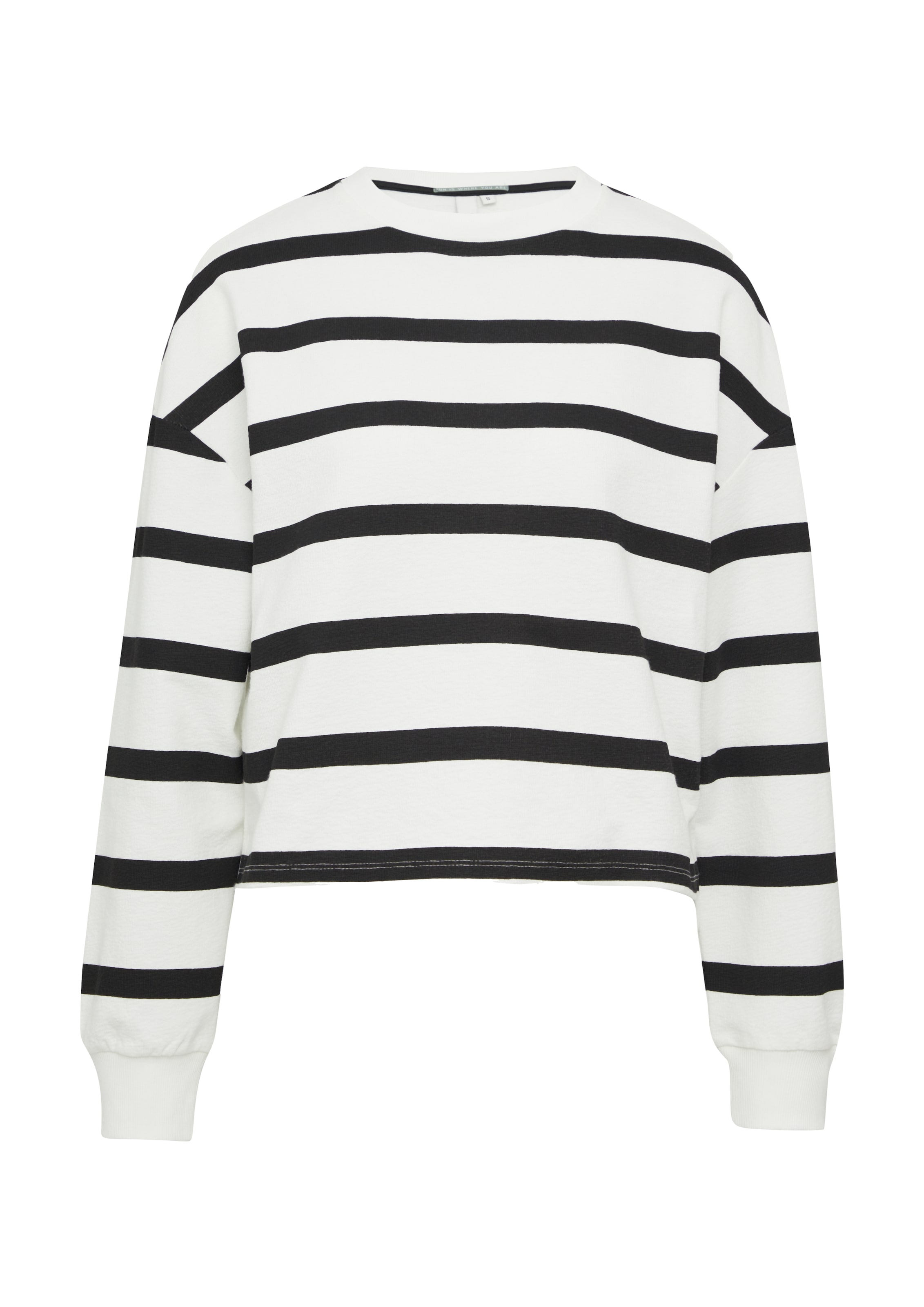 QS Sweatshirt in Zwart: voorkant