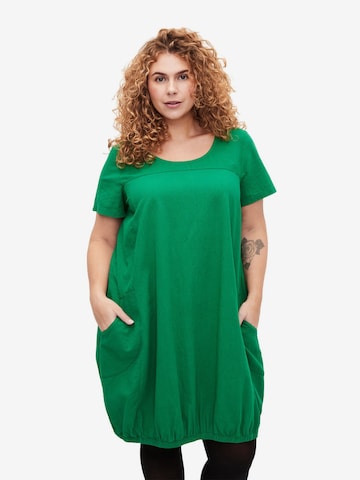 Zizzi Dress 'JEASY' in Green: front