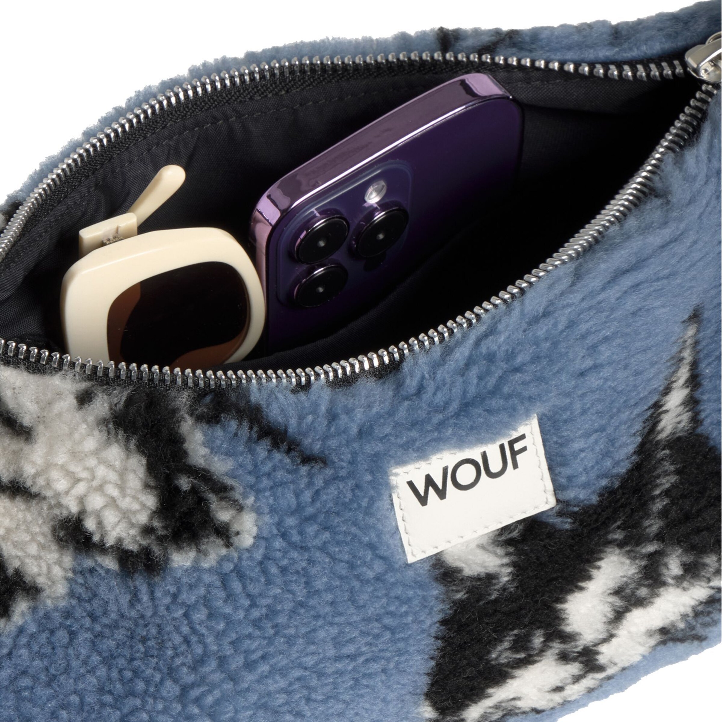 Wouf Shoulder Bag 'Teddy' in Blue