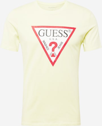 GUESS Tričko – žlutá: přední strana