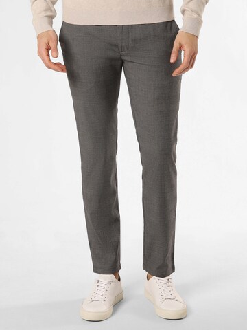 Effilé Pantalon Finshley & Harding en gris : devant