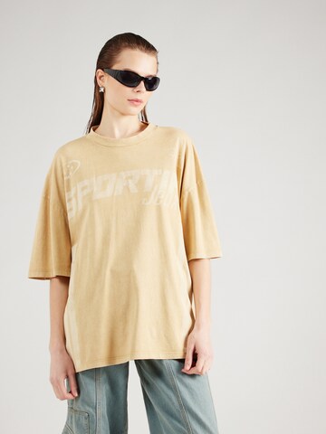 T-shirt TOPSHOP en jaune : devant